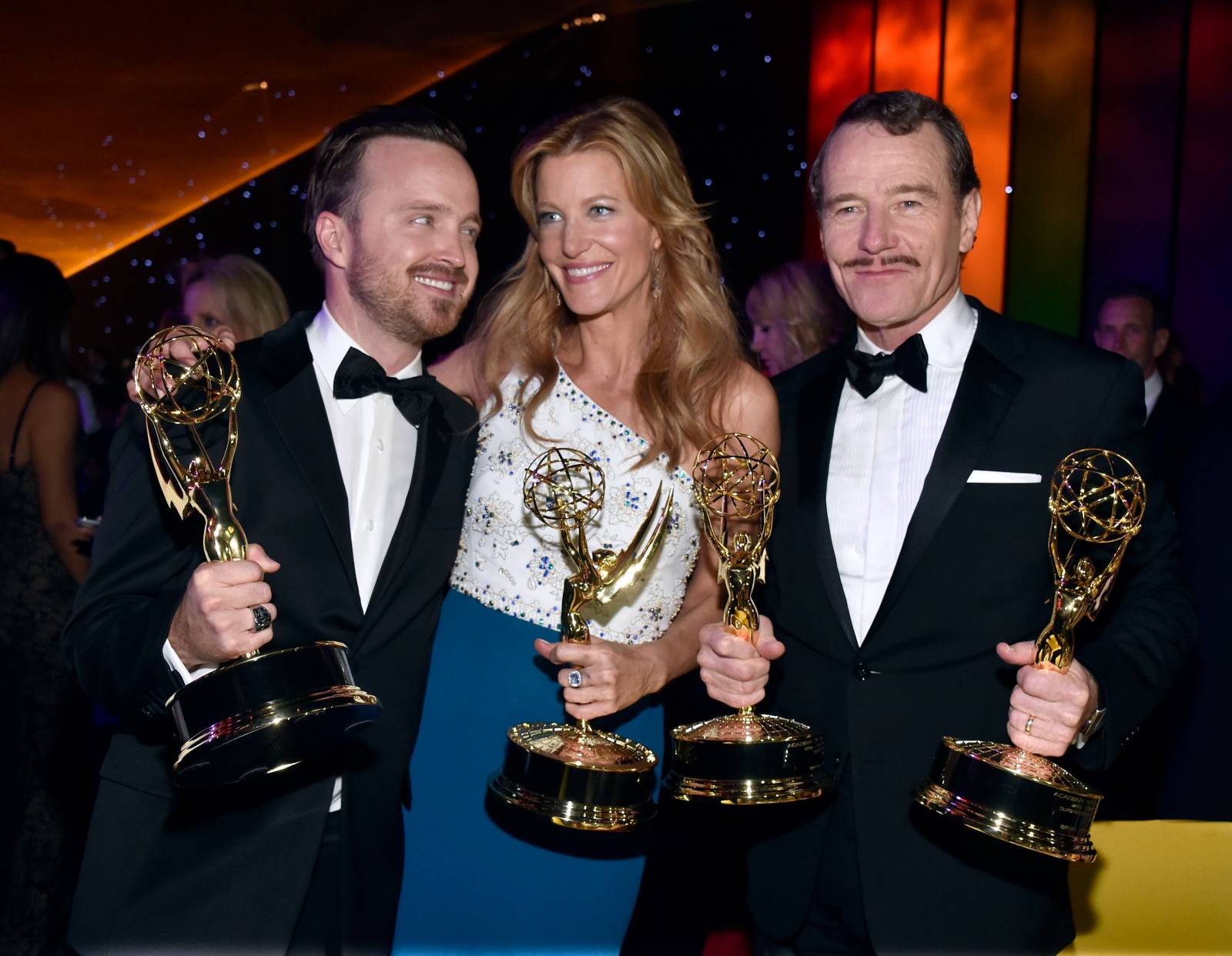 Arron Paul, Anna Gunn, Bryan Cranstin (fot. Getty Images)