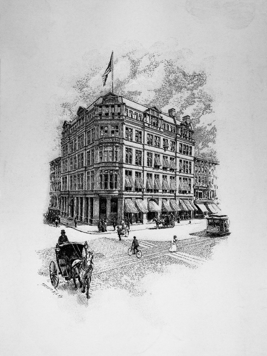Nowojorski butik Brooks Brothers na ilustracji z 1897 roku