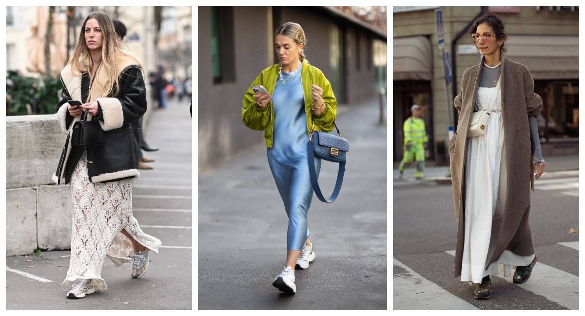 Sneakersy i wiosenne sukienki / (Fot. Getty Images)