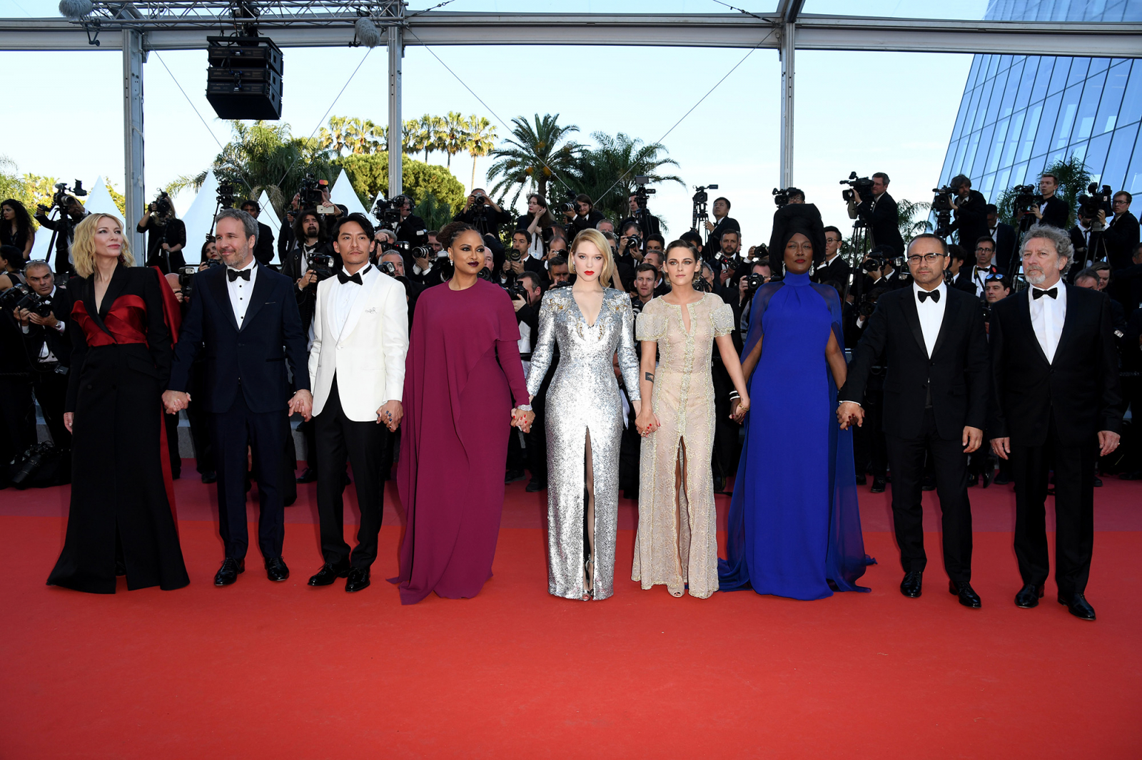 Cate Blanchett, Denis Villeneuve, Chang Chen, Ava DuVernay, Lea Seydoux, Kristen Stewart, Khadja Nin, Andrey Zvyagintsev i Robert Guediguian na Festiwalu w 2018 roku (Fot. Getty Images)