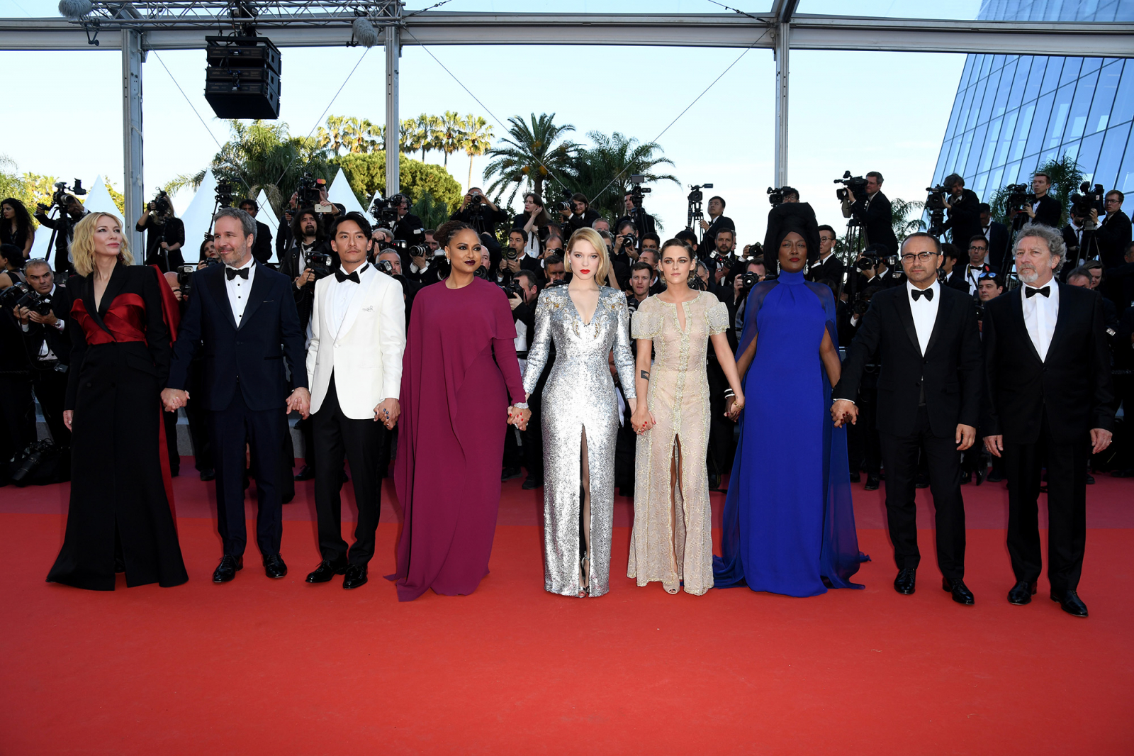 Cate Blanchett, Denis Villeneuve, Chang Chen, Ava DuVernay, Lea Seydoux, Kristen Stewart, Khadja Nin, Andrey Zvyagintsev i Robert Guediguian (Fot. Getty Images)