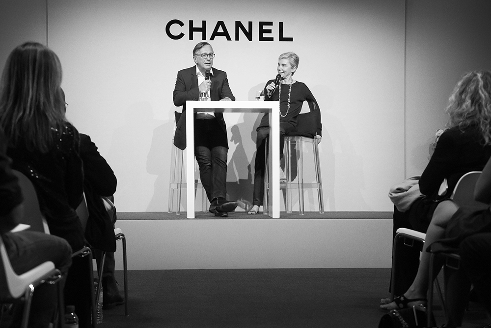 Bruno Pavlovsky i Elisabeth Quin podczas Masterclass (Fot. Anne Combaz, materiały prasowe Chanel)