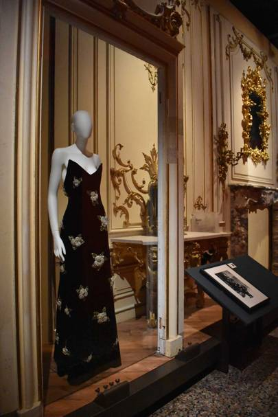 An installation at the Chris Moore exhibition at the Bowes Museum, featuring Chanel Autumn/Winter 1984
Credit: Bowes Museum