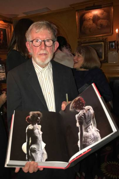 Chris Moore in November 2017 at the book launch for Catwalking: Photographs by Chris Moore, written with Alexander Fury. Credit: @SuzyMenkesVogue