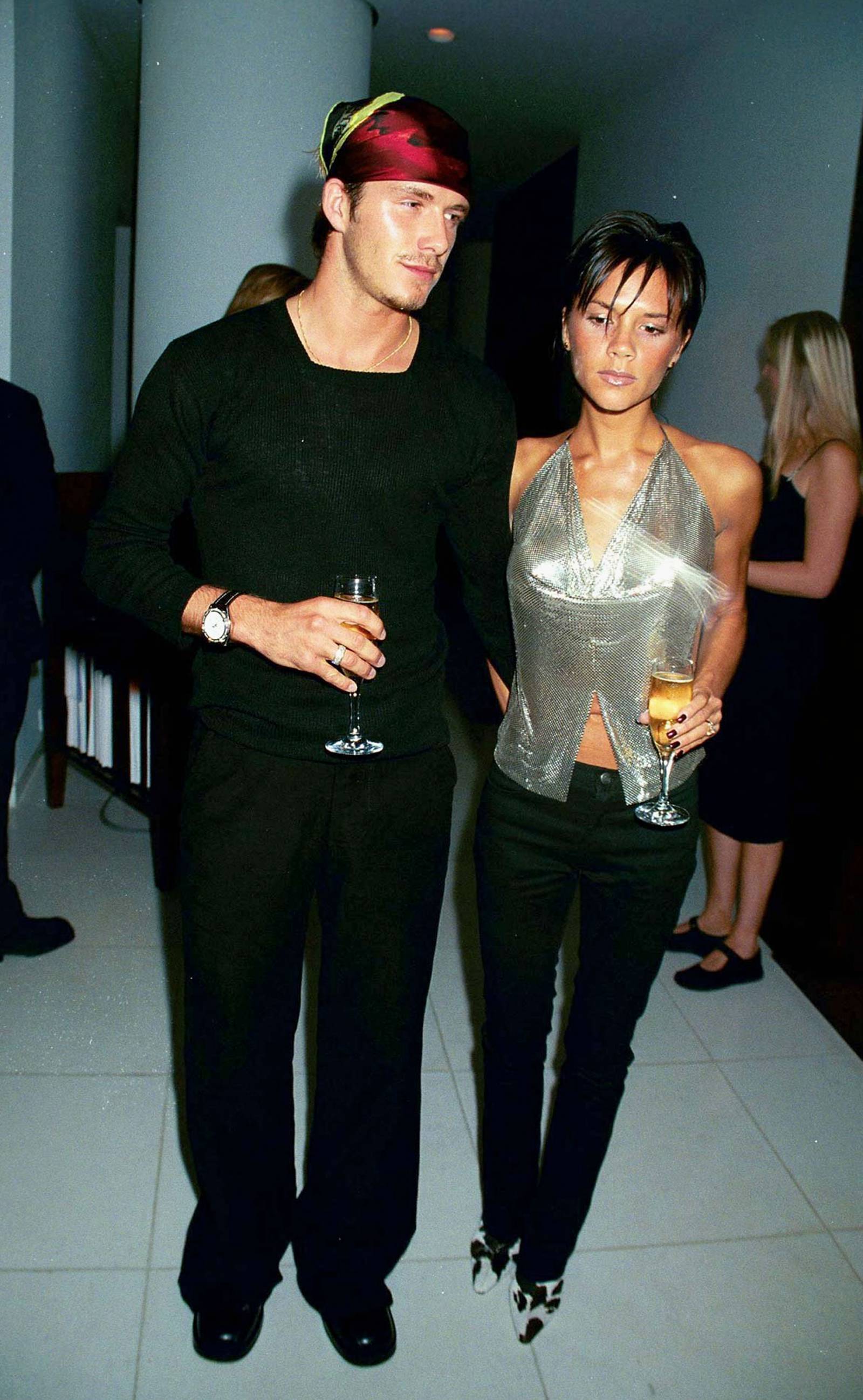 Z Victorią Beckham w 1999 r. /(Fot. Getty Images)