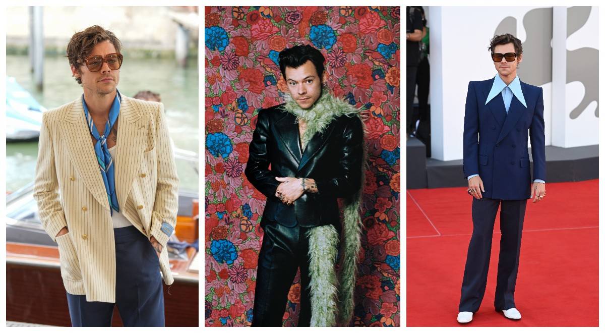 Dekadencki styl współczesnych gwiazd kina: Harry Styles (Fot. Getty Images)