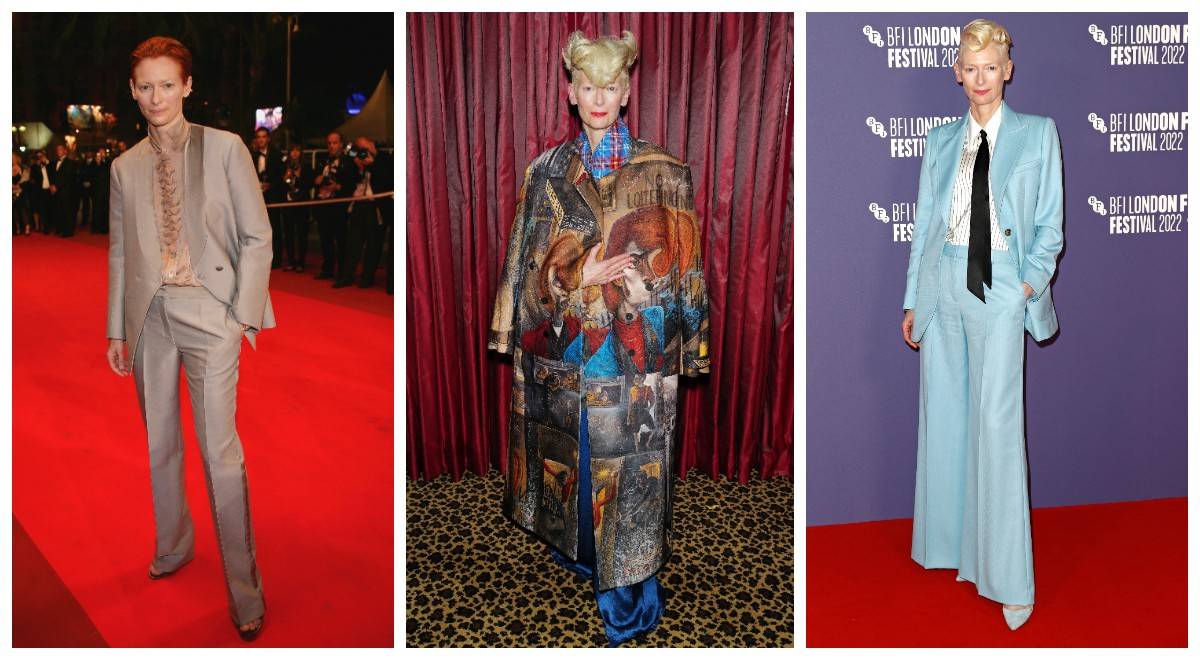 Dekadencki styl współczesnych gwiazd kina: Tilda Swinton (Fot. Getty Images)