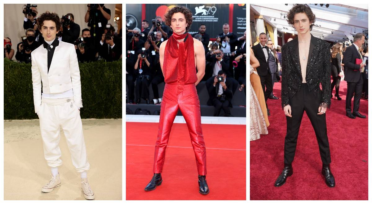 Dekadencki styl współczesnych gwiazd kina: Timothee Chalamet  (Fot. Getty Images)