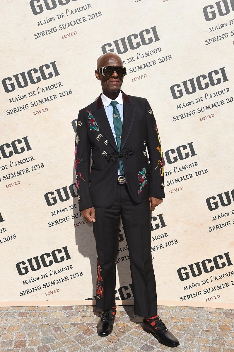 Dapper Dan na pokazie kolekcji Gucci wiosna-lato 2018 (Fot. Stefania M. DAlessandro, Getty Images for Gucci)