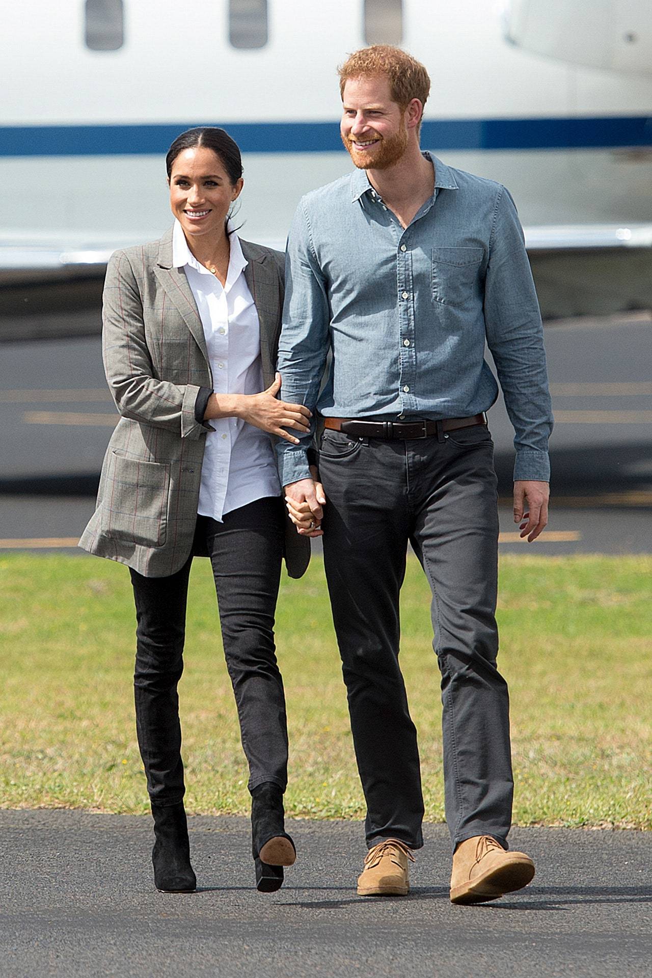 Meghan wybrała dżinsy marki Outland Denim podczas pobytu w Dubbo w Australii w 2018 roku. (Fot. Getty Images)