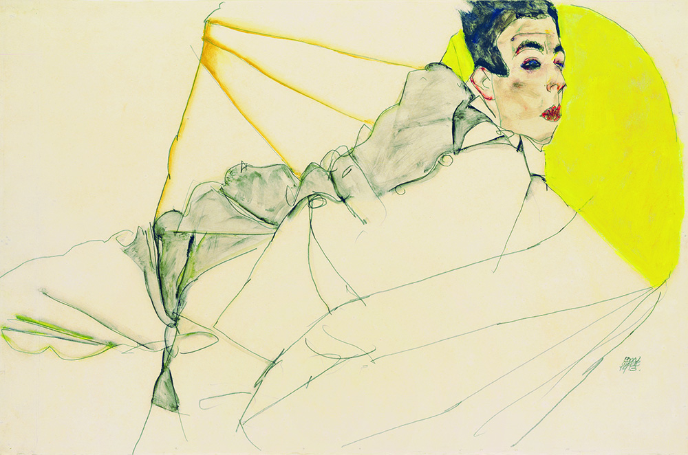 Egon Schiele, Reclining Boy (Erich Lederer) © Muzeum Leopoldów, Wiedeń, Inv.Nr. 1408