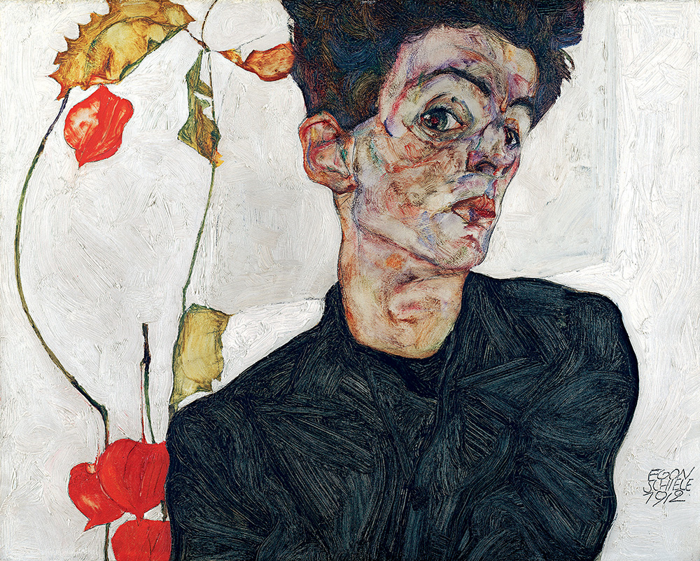 Egon Schiele, autoportret, 1912 © Muzeum Leopoldów, Wiedeń, Inv. 453