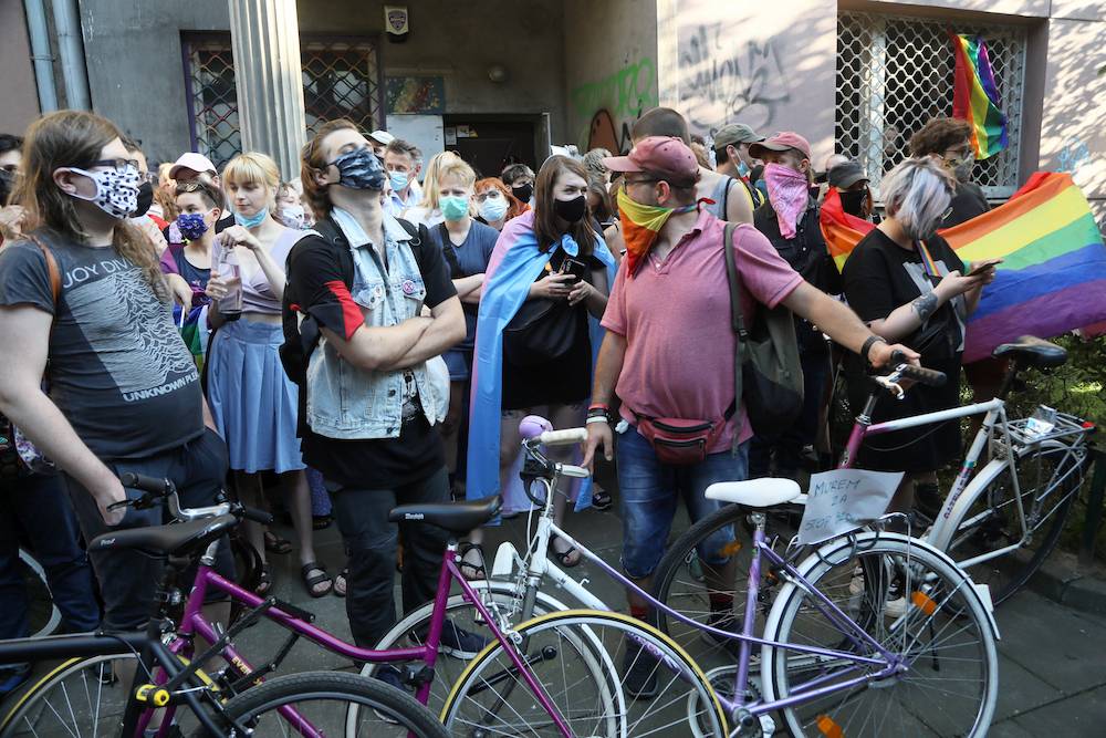 Protest pod KPH (Fot. Jakub Kamiński/East News)