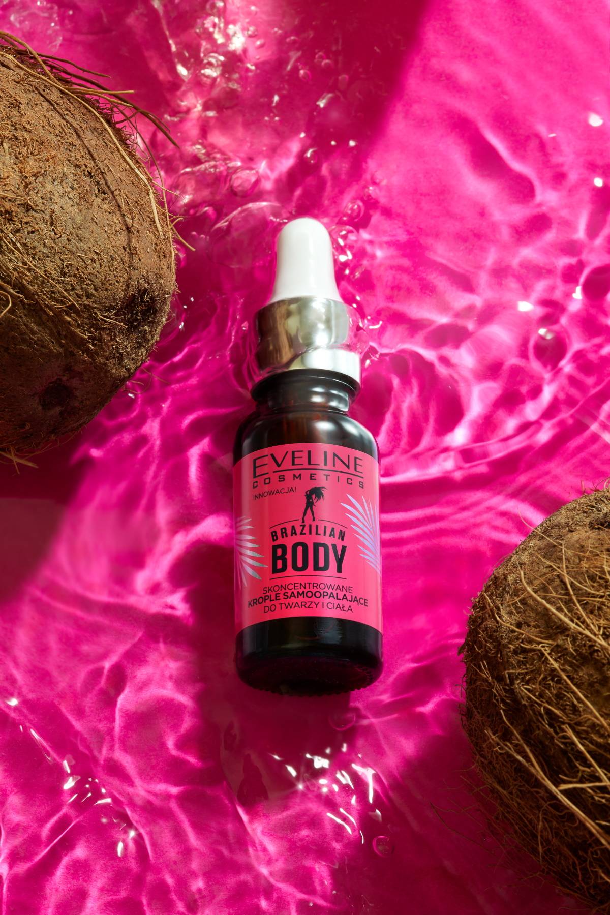 Brazilian Body od Eveline Cosmetics: Krople i balsam do samoopalania. Brazilian Body marki Eveline Cosmetics to samoopalające krople i żel-balsam. Są wygodne w aplikacji, stopniują natężenie opalenizny i nie pozostawiają smug.