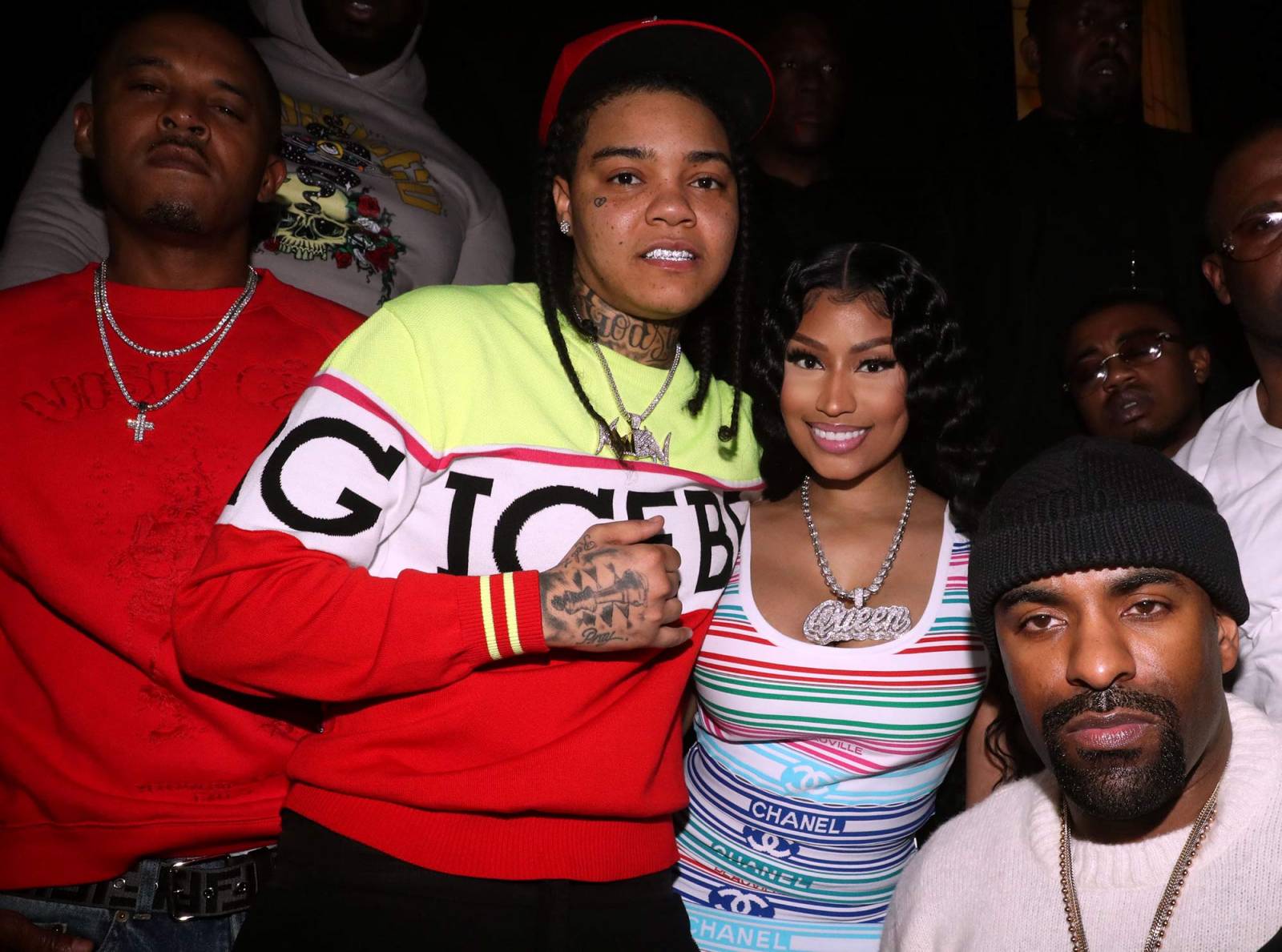Kenneth Zoo Petty, Young M.A, Nicki Minaj i DJ Clue (Fot. Getty Images)