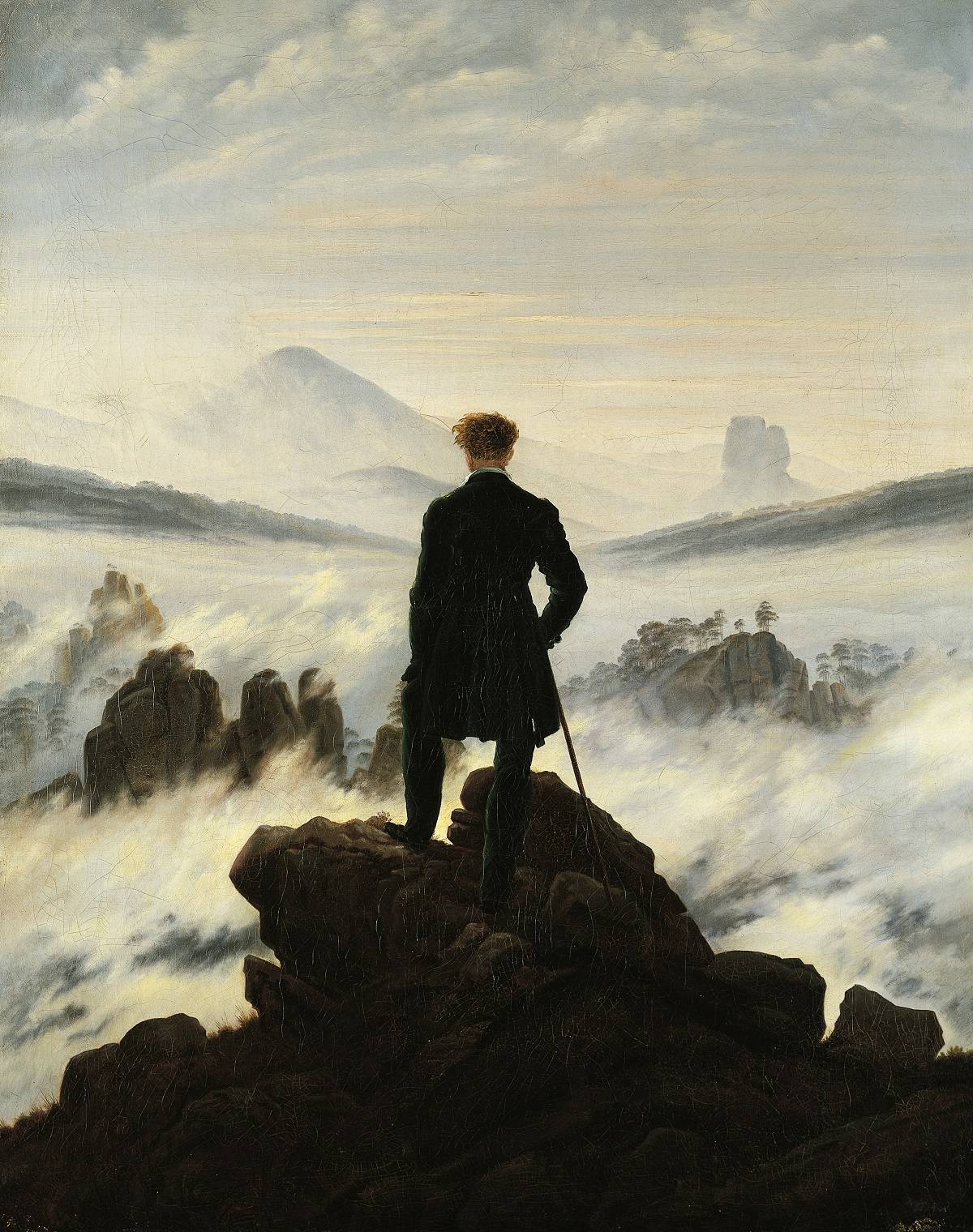 Wędrowiec nad morzem mgły, Caspar David Friedrich