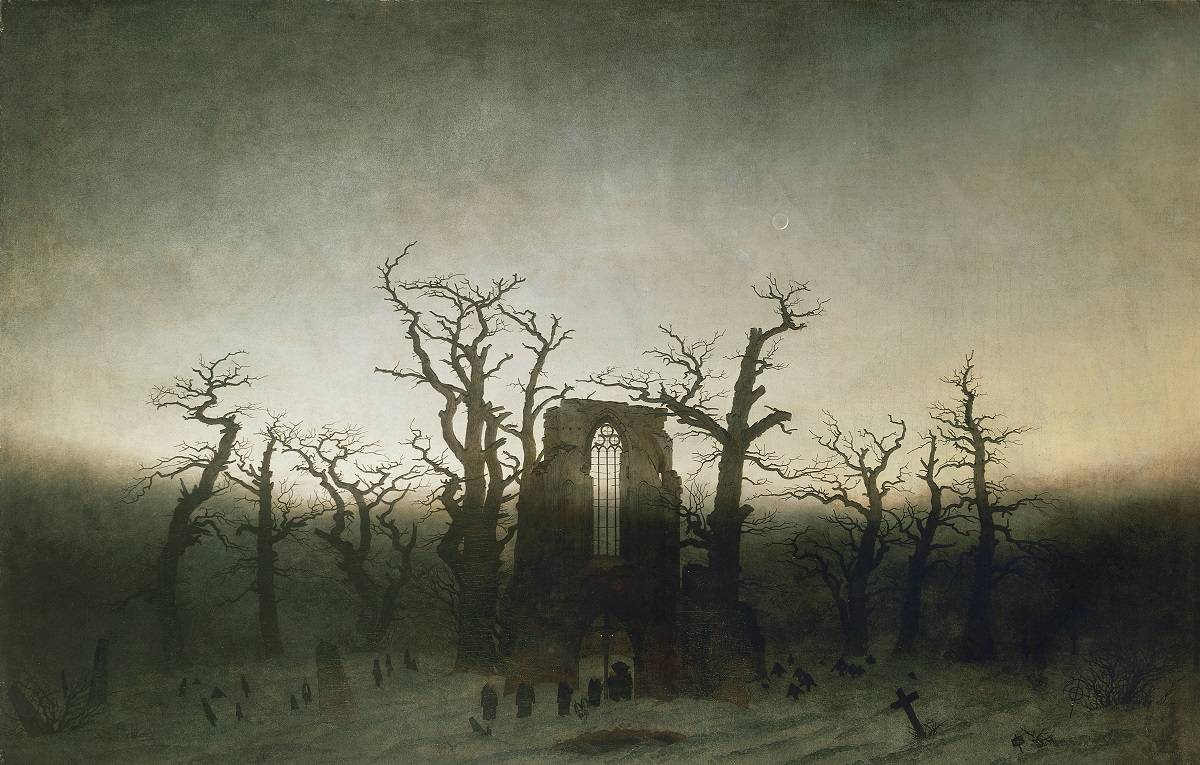 The Abbey in the Oakwood, Caspar David Friedrich