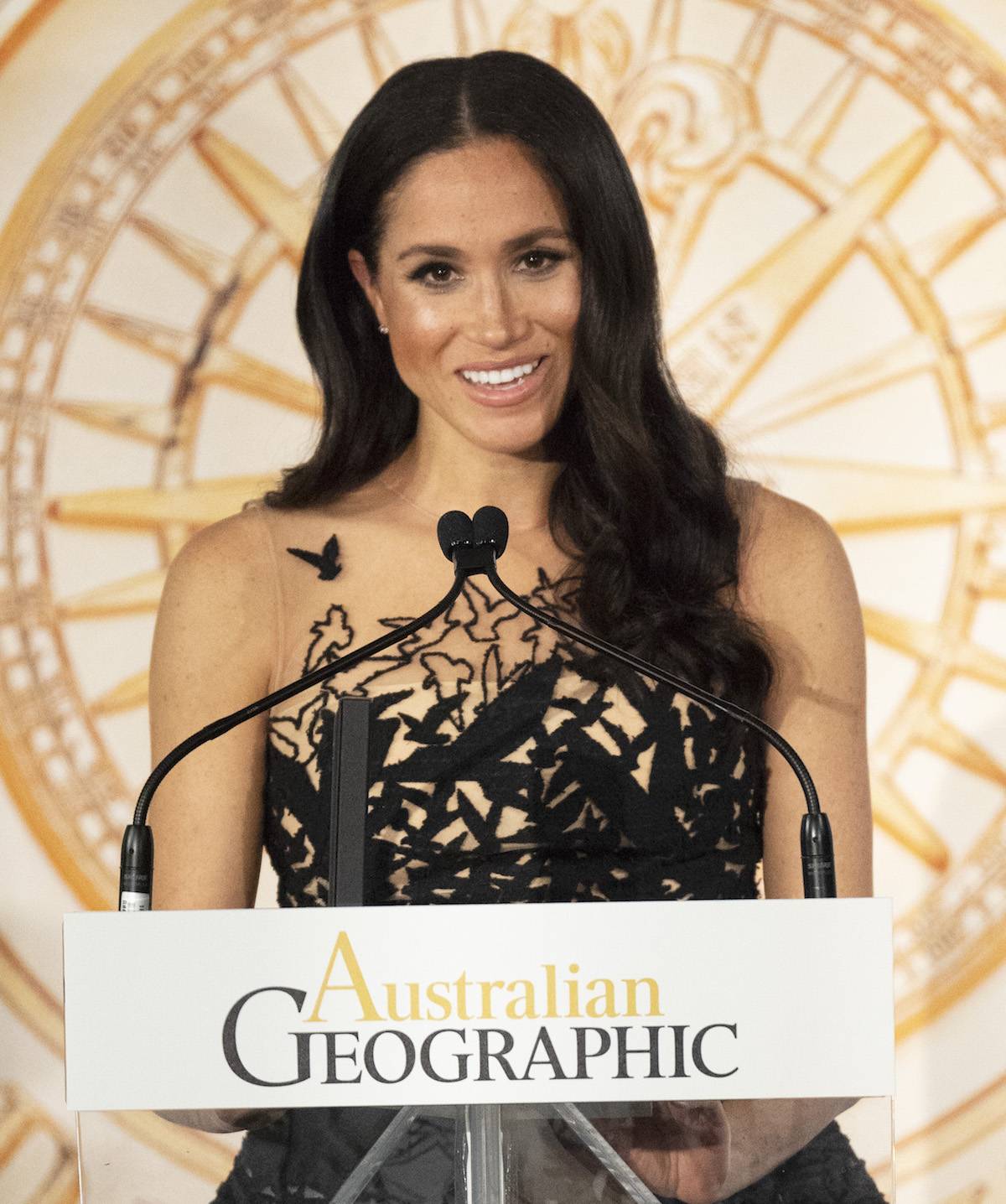 Meghan w sukni Oscara de la Renty (Fot. Getty Images)