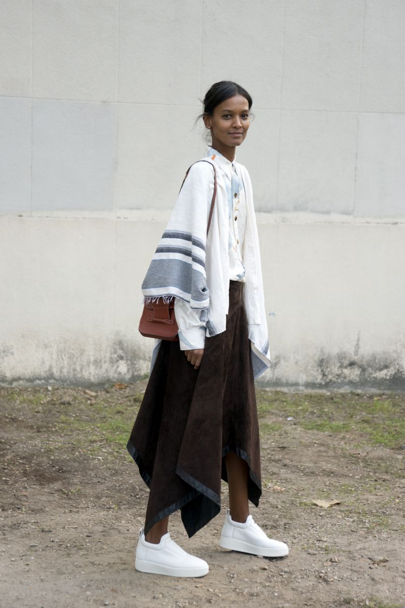 Liya Kebede w szalu Lemlem (Fot. Kirstin Sinclair, Getty Images)