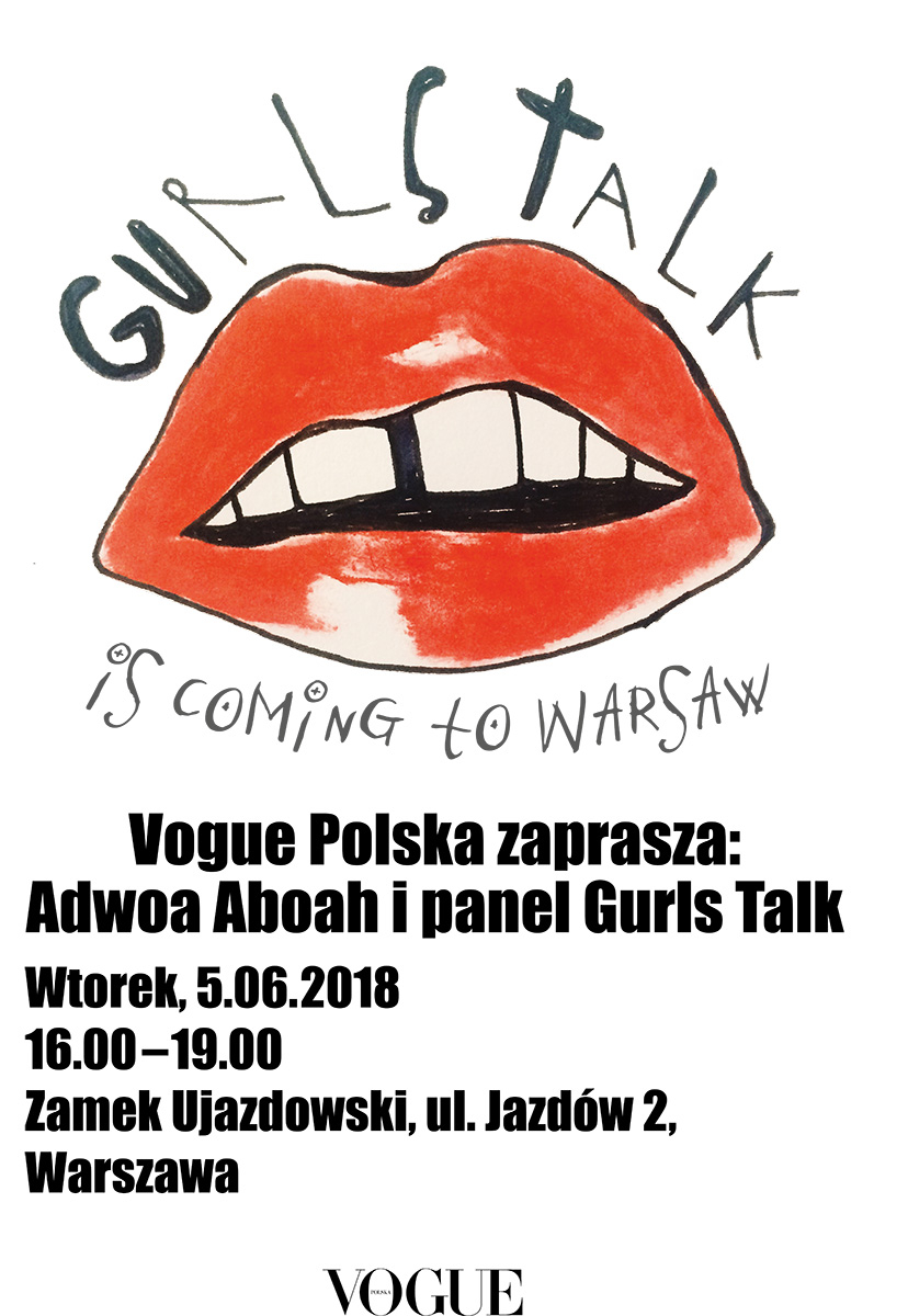 Plakat promujący panel „Gurls Talk” w Warszawie