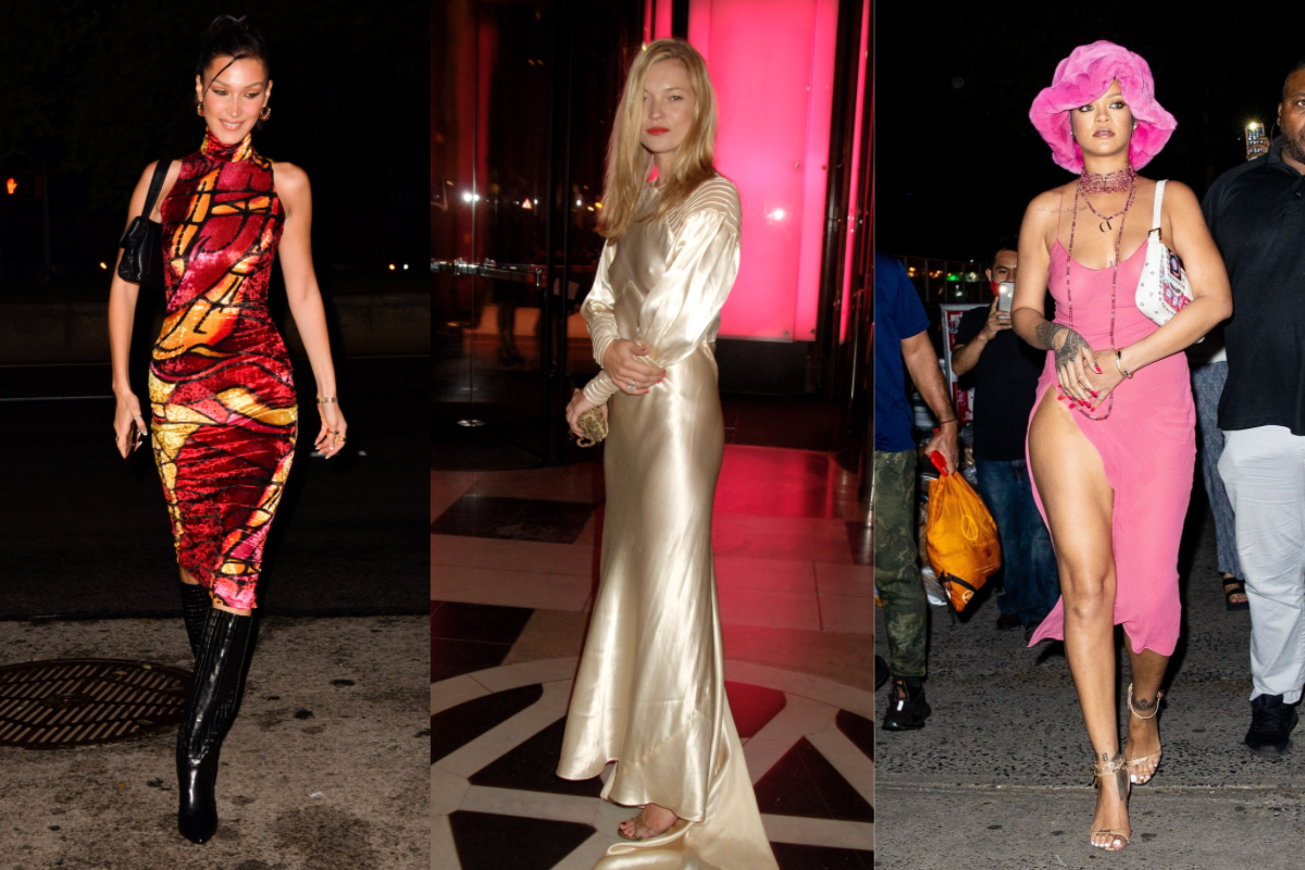 Od lewej: Bella Hadid, Kate Moss, Rihanna (Fot. Getty Images, East News)