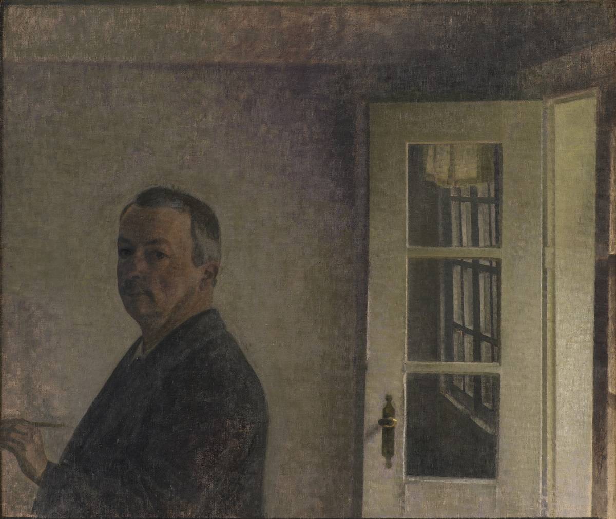 Vilhelm Hammershøi, Autoportret w Spurveskjul, 1911, Statens Museum for Kunst, National Gallery of Denmark