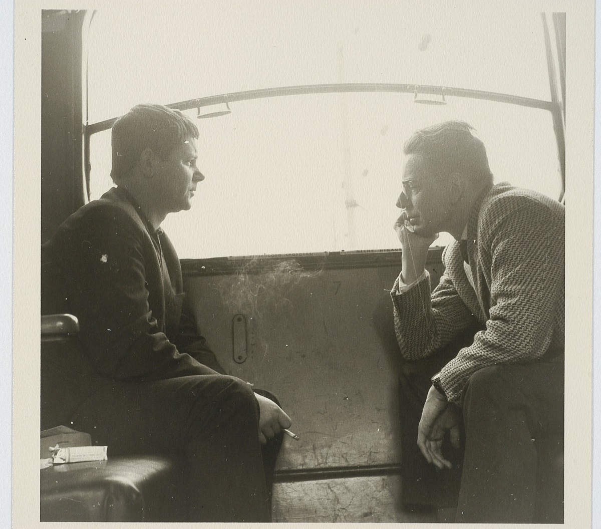 Z. Herbert i Jerzy Kwiatkowski podczas podróży po Francji wiosną 1964