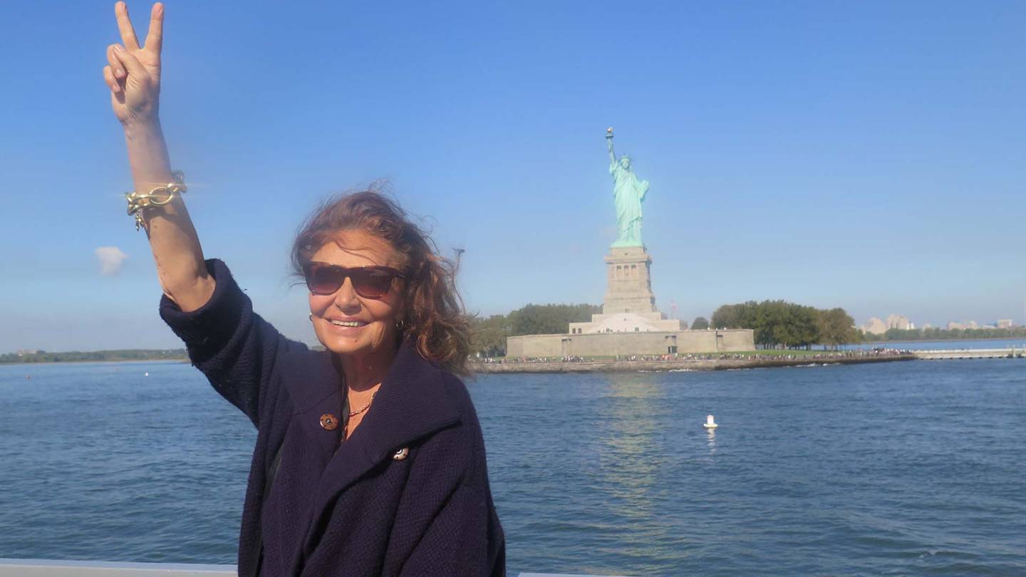 Designer Diane von Fürstenberg, who has tirelessly fund-raised together with her husband Barry Diller, to create the new Statue of Liberty Museum and supporting projects to take Lady Liberty into the digital age Credit: DIANE VON FÜRSTENBERG