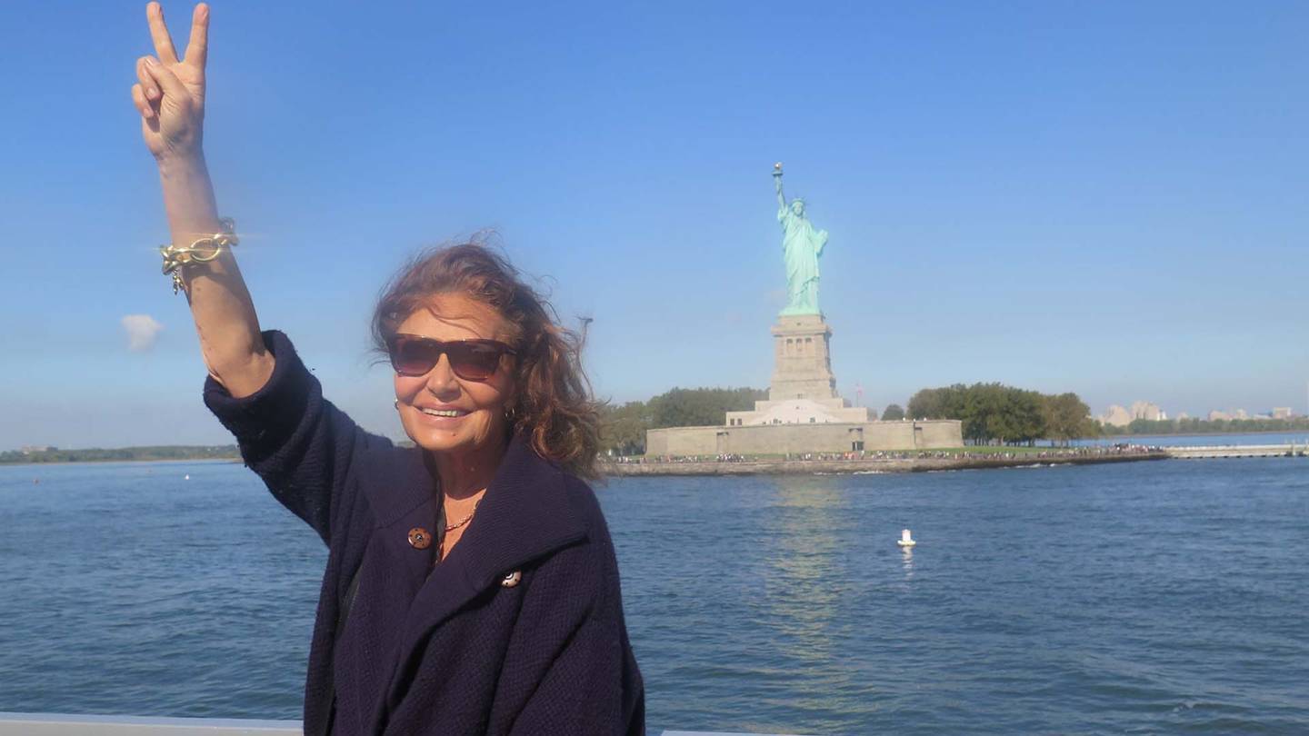Designer Diane von Fürstenberg, who has tirelessly fund-raised together with her husband Barry Diller, to create the new Statue of Liberty Museum and supporting projects to take Lady Liberty into the digital age Credit: DIANE VON FÜRSTENBERG