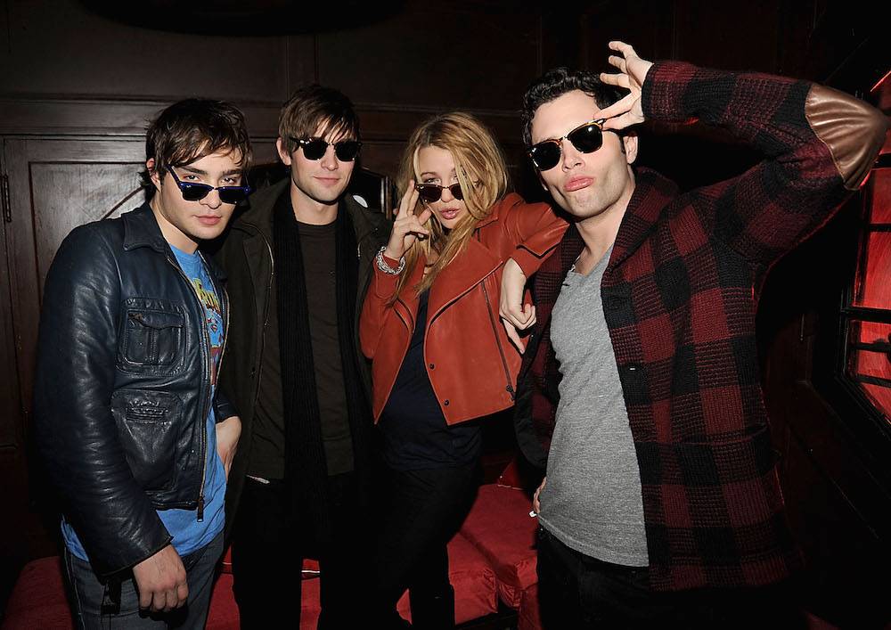 Ed Westwick, Chace Crawford, Penn Badgley i Blake Lively (Fot. Getty Images)