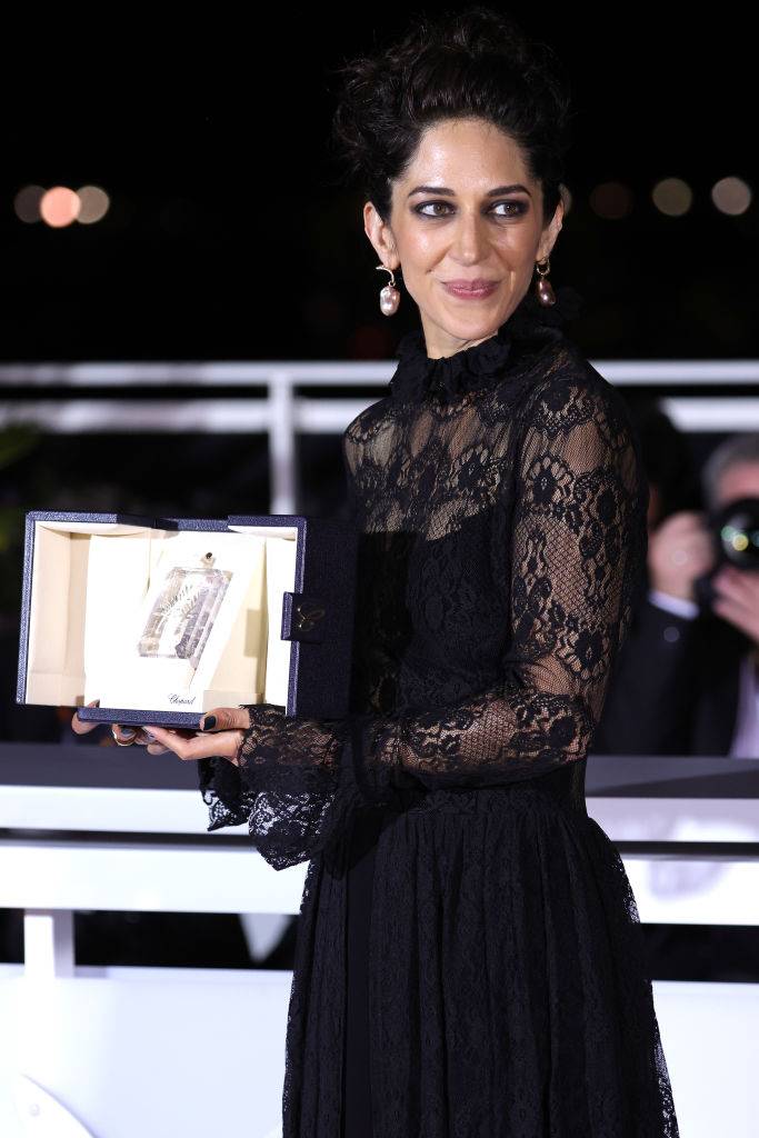 Zar Amir Ebrahimi z nagrodą dla najlepszej aktorki w Cannes 2022 (Fot. Getty Images)