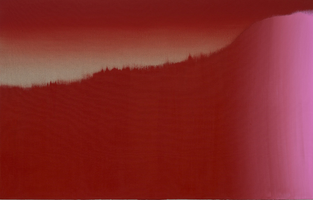 Agata Bogacka, Disagreement 24, 2024, akryl na płótnie, 140 x 220 cm. Dzięki uprzejmości artystki i Gunia Nowik Gallery
