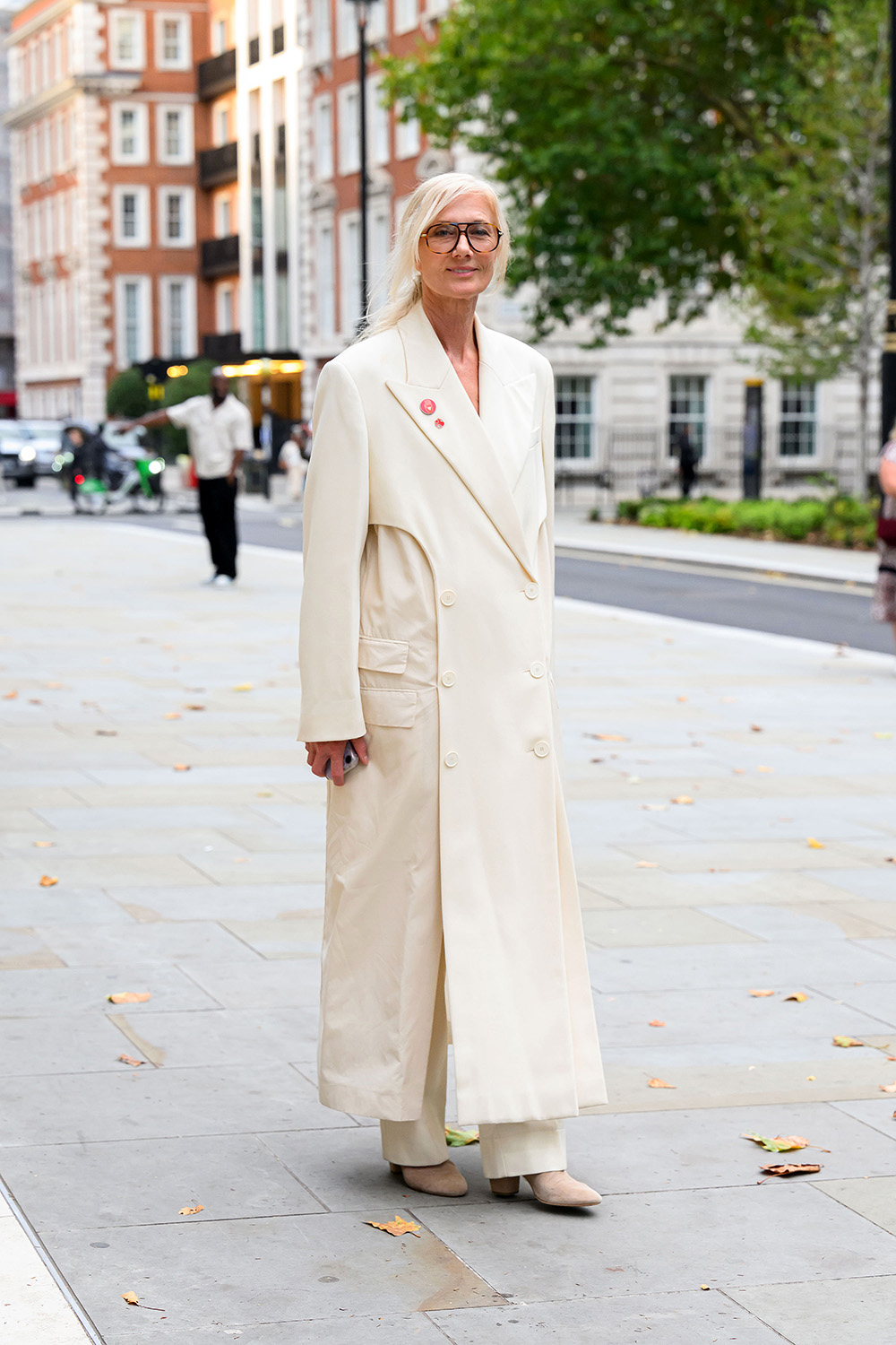 Joely Richardson tworzy jasny total-look, Fot. Kirstin Sinclair/Getty Images