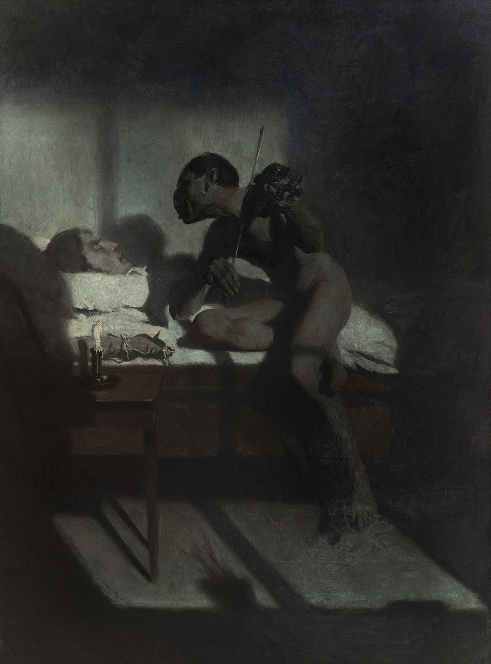 Edward Okuń, Śmierć Paganiniego, 1898 (Muzeum Narodowe w Lublinie)
