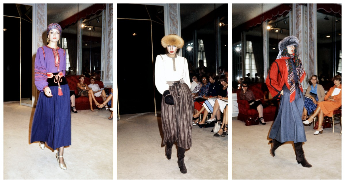 Yves Saint Laurent haute couture 1976 (Fot. Guy Marineau/Penske Media via Getty Images)