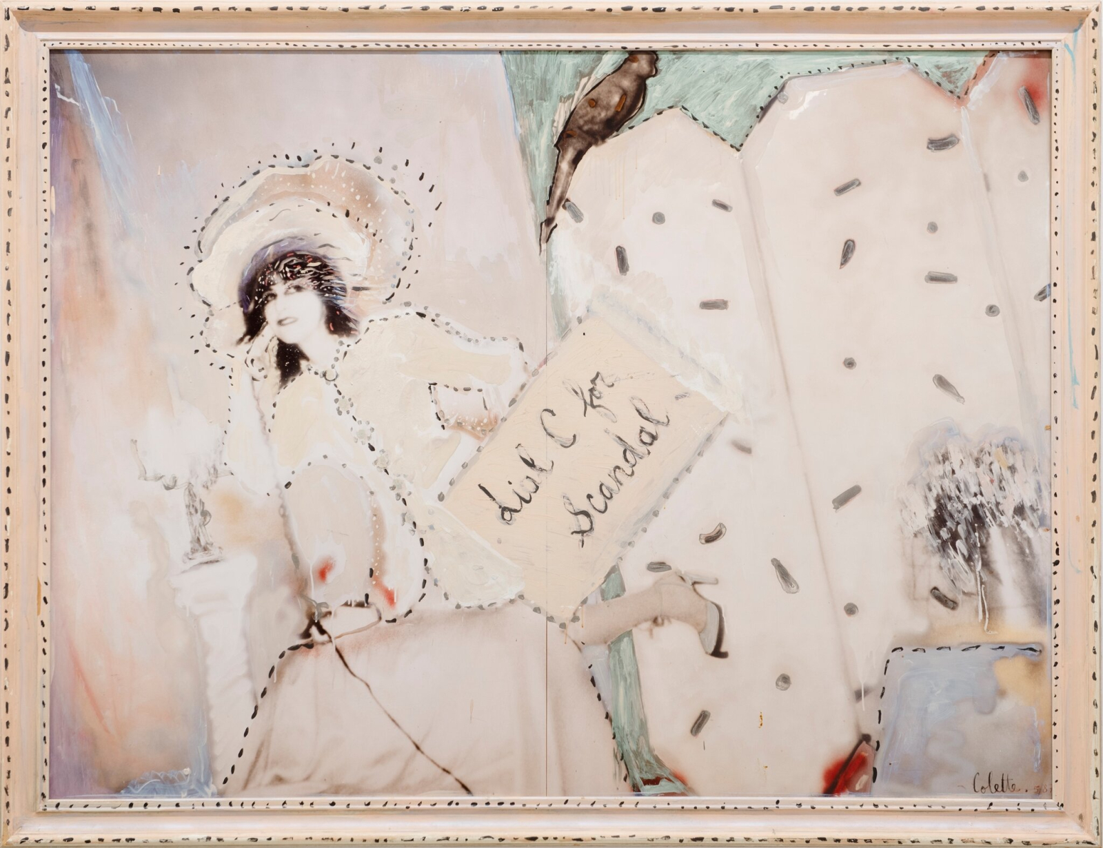 _Colette Lumiere, Dial C for Scandal, wydruk fotograficzny, farba akrylowa, 1987 / (Fot. Dzięki uprzejmości Galerii Monopol)