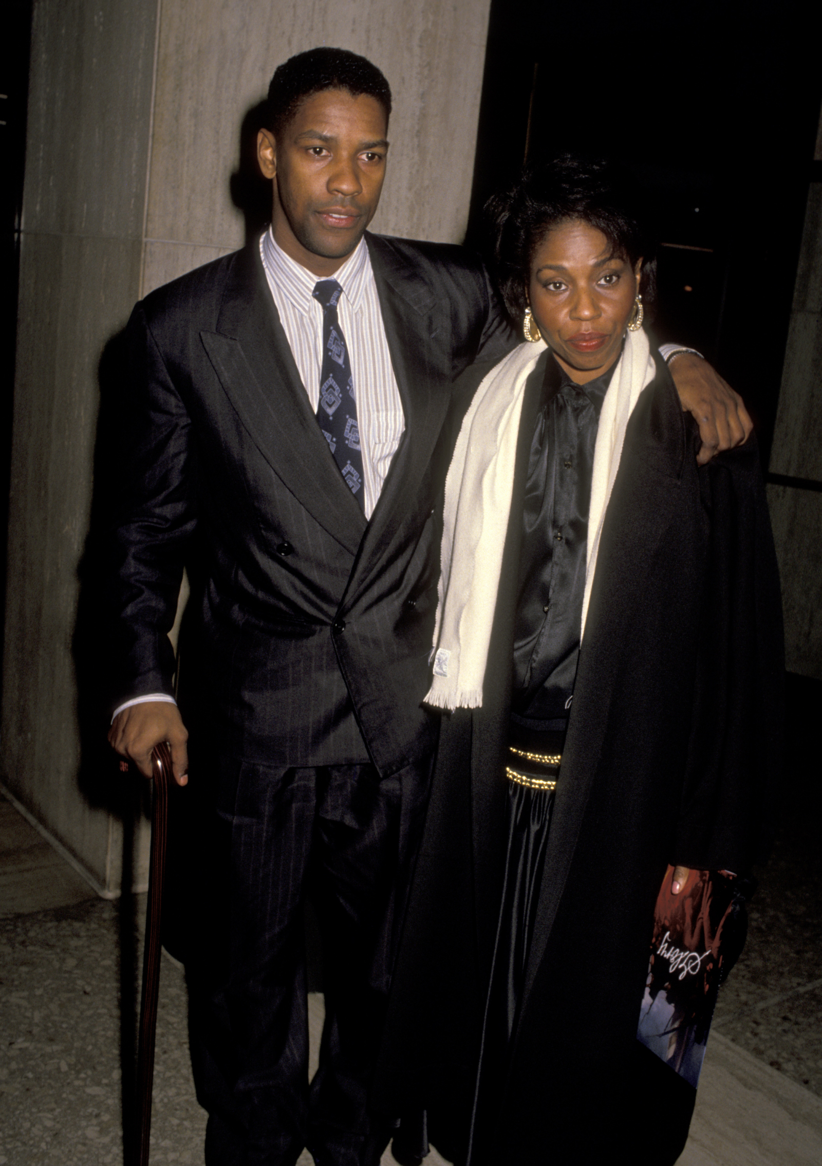 Pauletta i Denzel Washingtonowie w 1989 roku (Fot. Ron Galella/Ron Galella Collection via Getty Images)