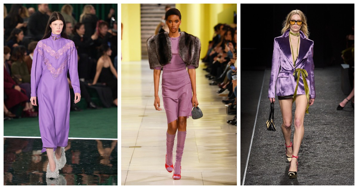 Delikatny filet w kolekcjach Gucci, Miu Miu, Nina Ricci / (Fot. Spotlight. Launchmetrics / Agencja FREE)