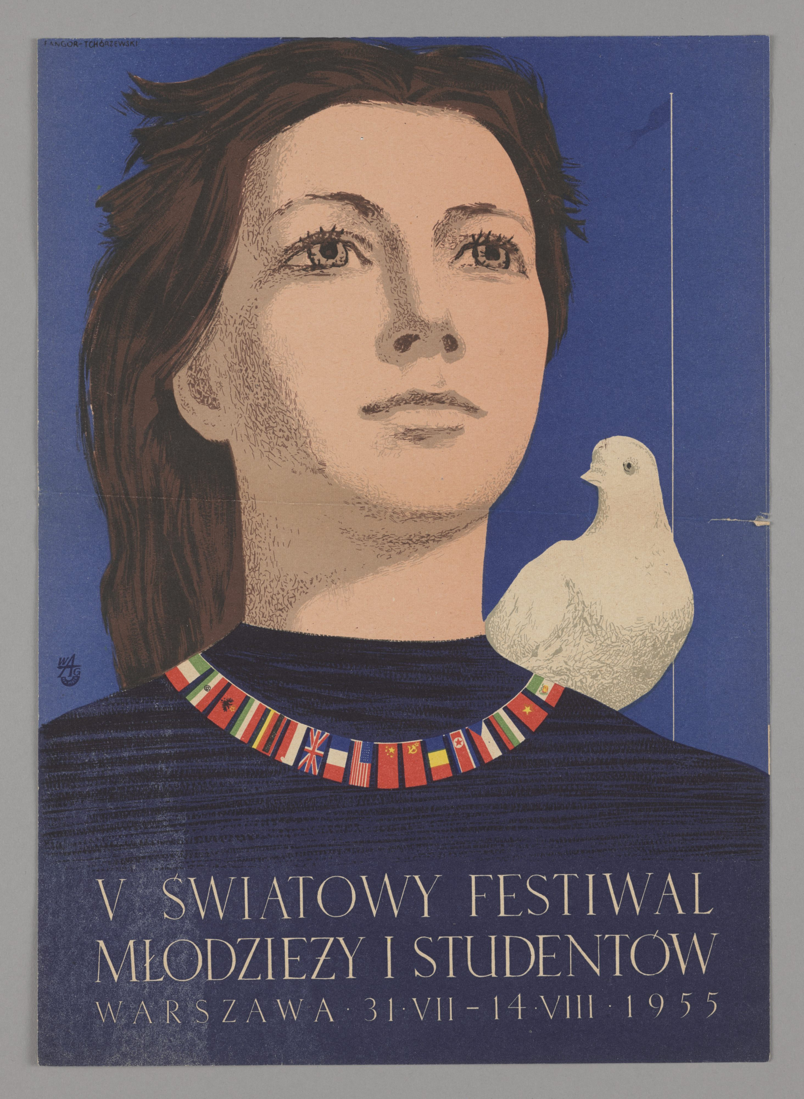 Plakat proj. W. Fangor, J. Tchórzewski, 1955, Muzeum Warszawy
