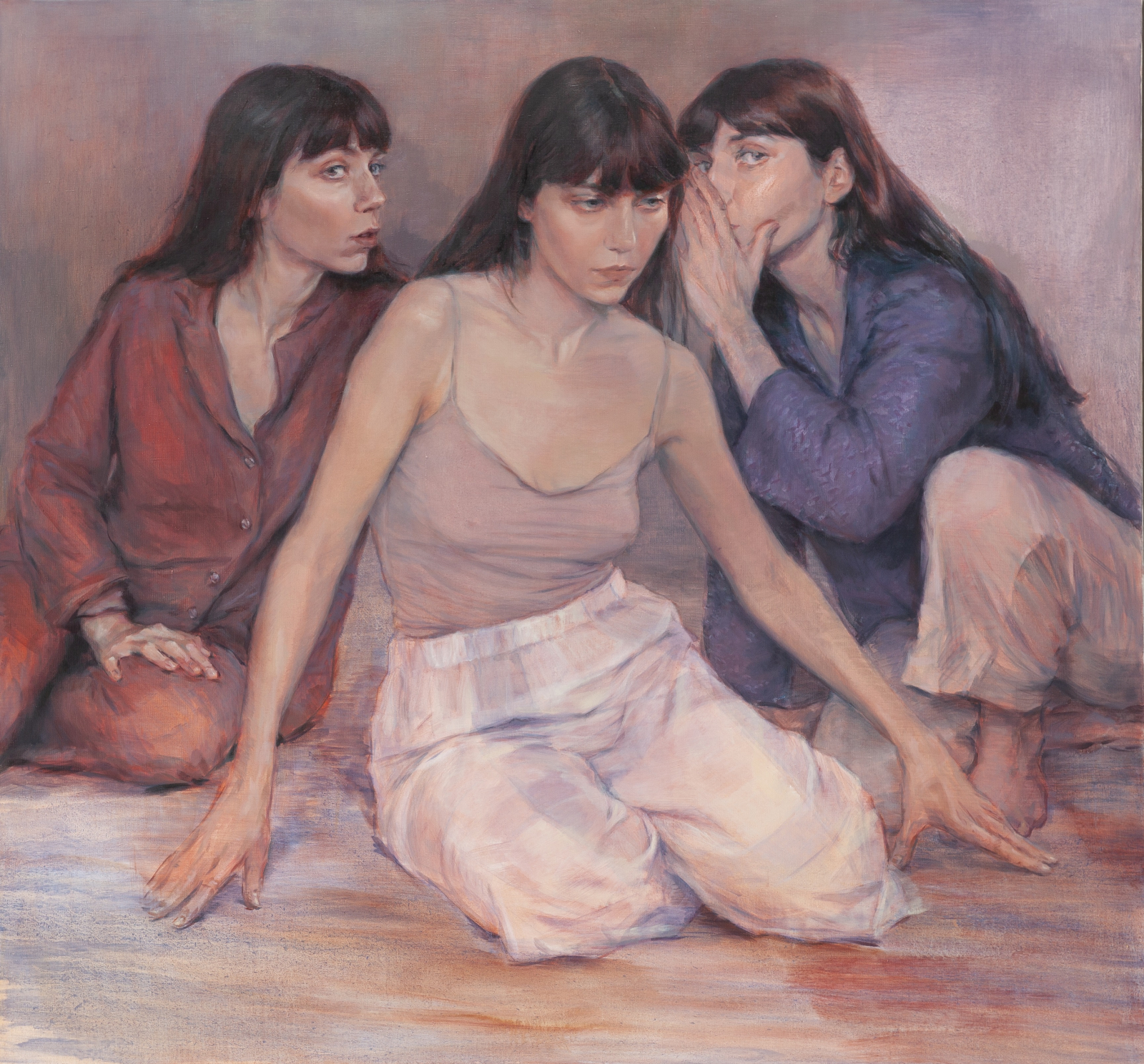 Gryckiewicz Ksenia, Szepty III, 2023, olej, płótno