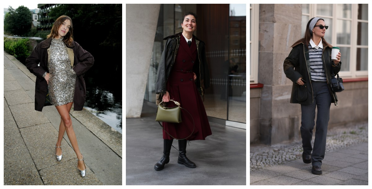 Kurtka Barbour w stylizacjach street style (Fot. Getty Images)