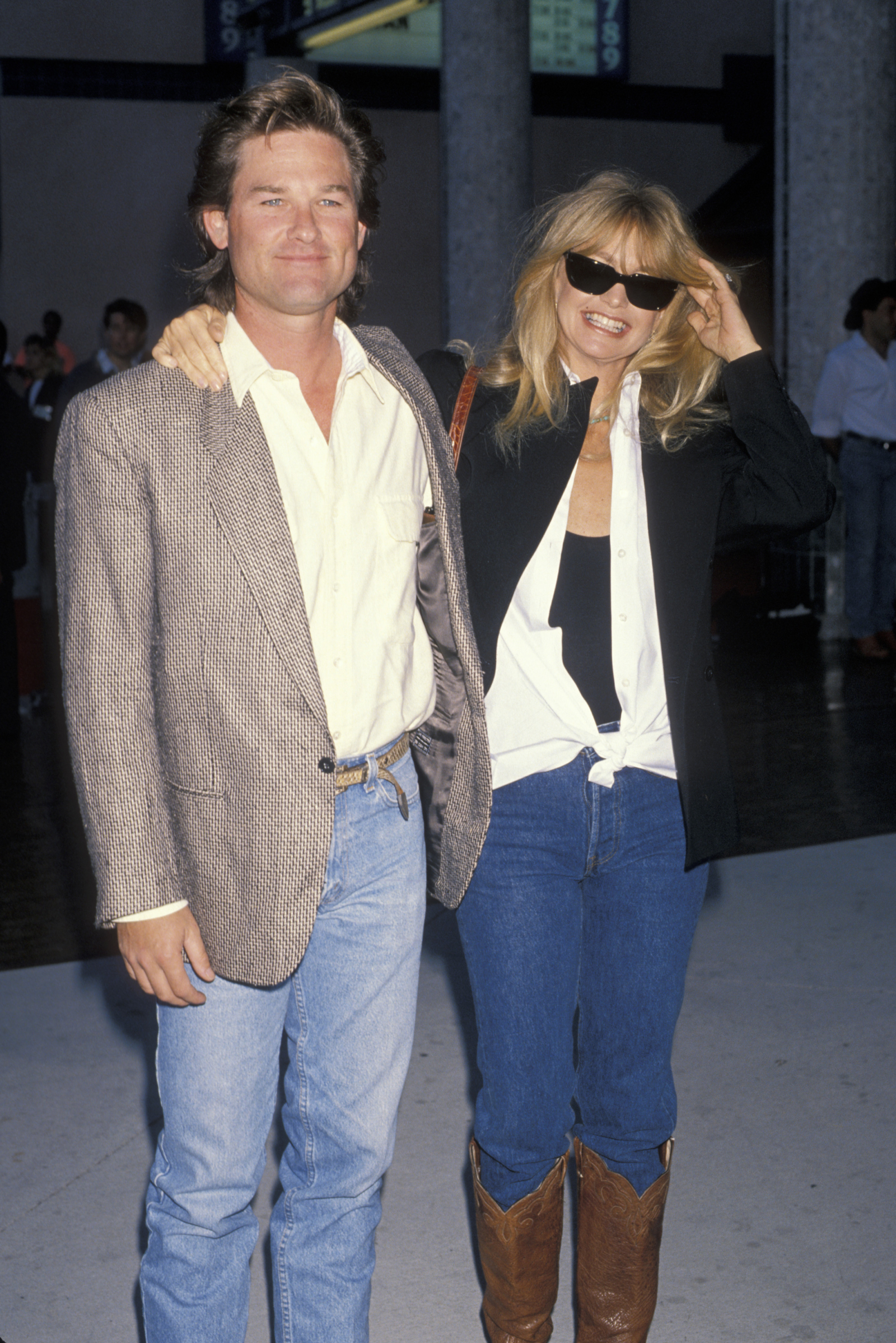 Kurt Russell i Goldie Hawn w 1990 roku. (Fot. Ron Galella, Ltd./Ron Galella Collection via Getty Images)