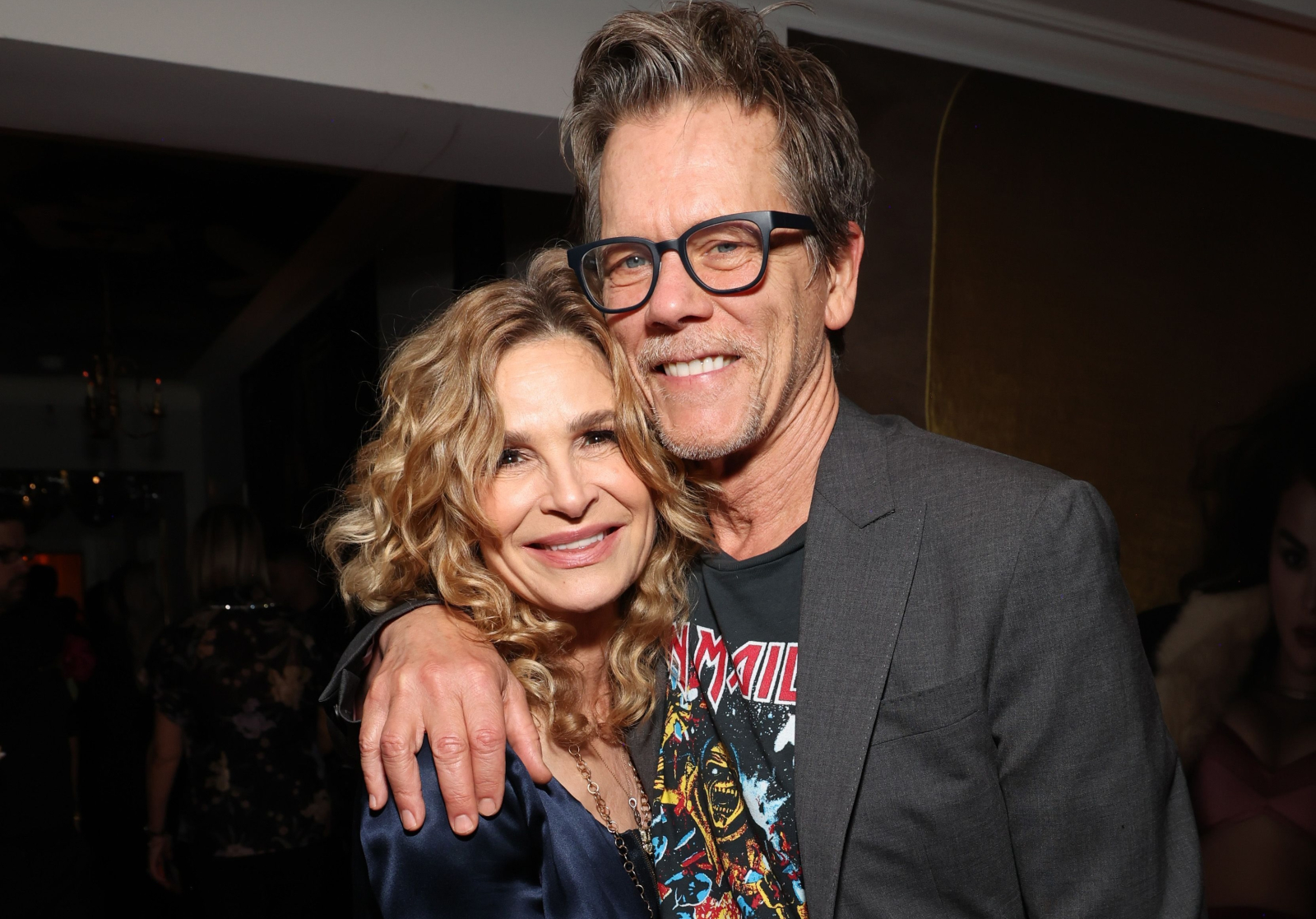 Kyra Sedgwick i Kevin Bacon w 2025 roku. (Fot. Kevin Mazur/Getty Images for W Magazine)