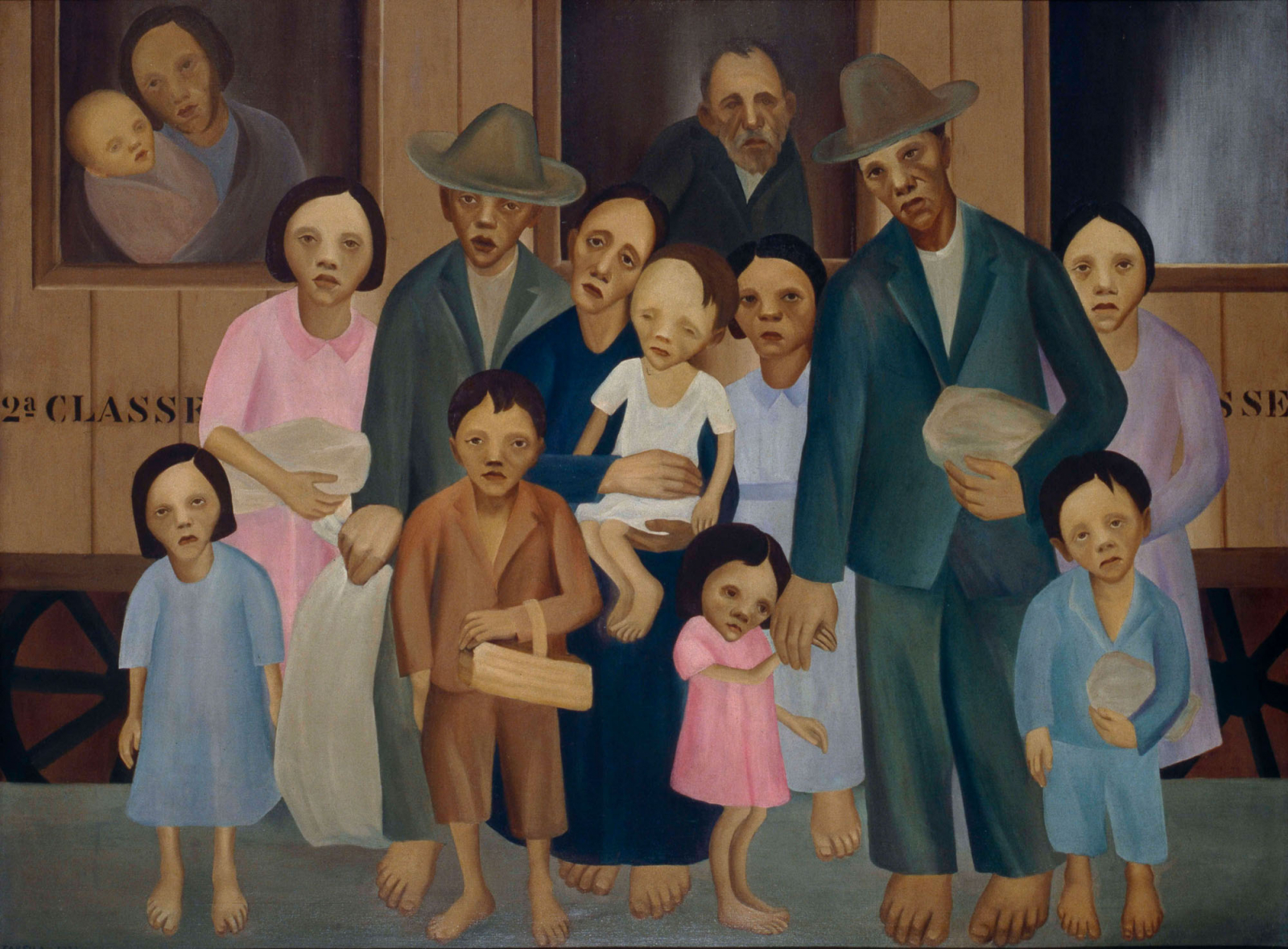 Obraz Tarsili do Amaral „Segunda Classe”, 1933, olej na płótnie, 110 x 151 cm. Kolekcja prywatna, São Paulo