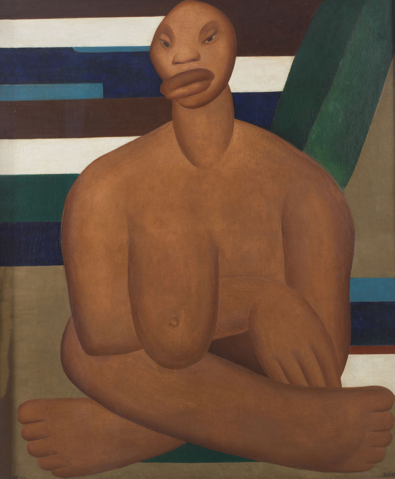 Obraz Tarsili do Amaral „A Negra”, 1923, olej na płótnie, 100 x 81,3 cm. Museu de Arte de São Paulo