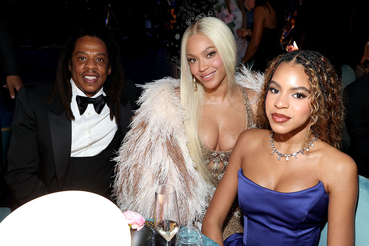 Jay-Z, Beyonce i ich córka Blue Ive Carter na rozdaniu nagród Grammy w 2025 roku