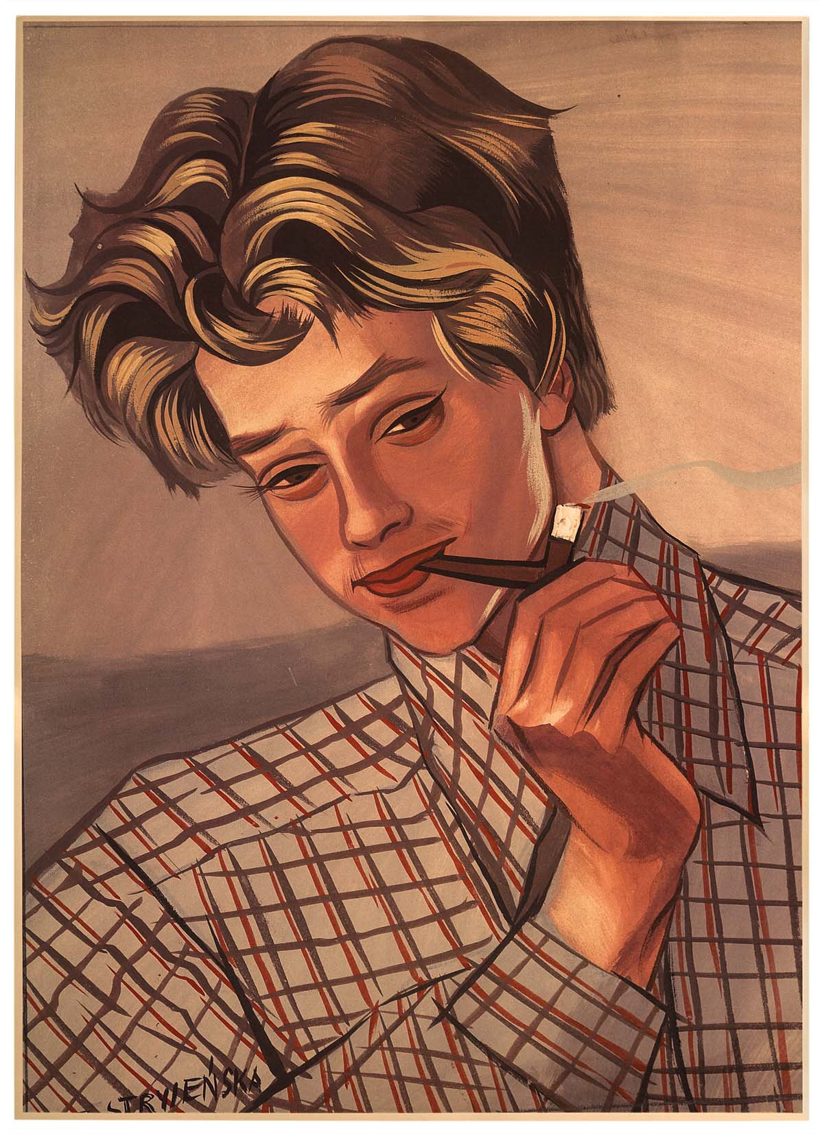 Portret Jana Stryjeńskiego z lufką, 1938 (Fot. Materiały prasowe wydawnictwa BosZ)