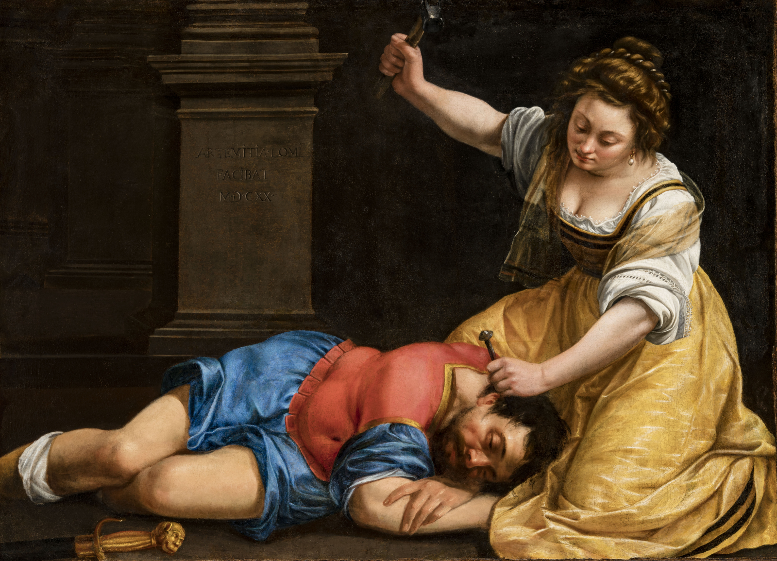 Artemisia Gentileschi, Jael and Sisera, 1620, oil on canvas, 93 x 128 cm / Fot. Budapest, Szépművészeti Múzeum