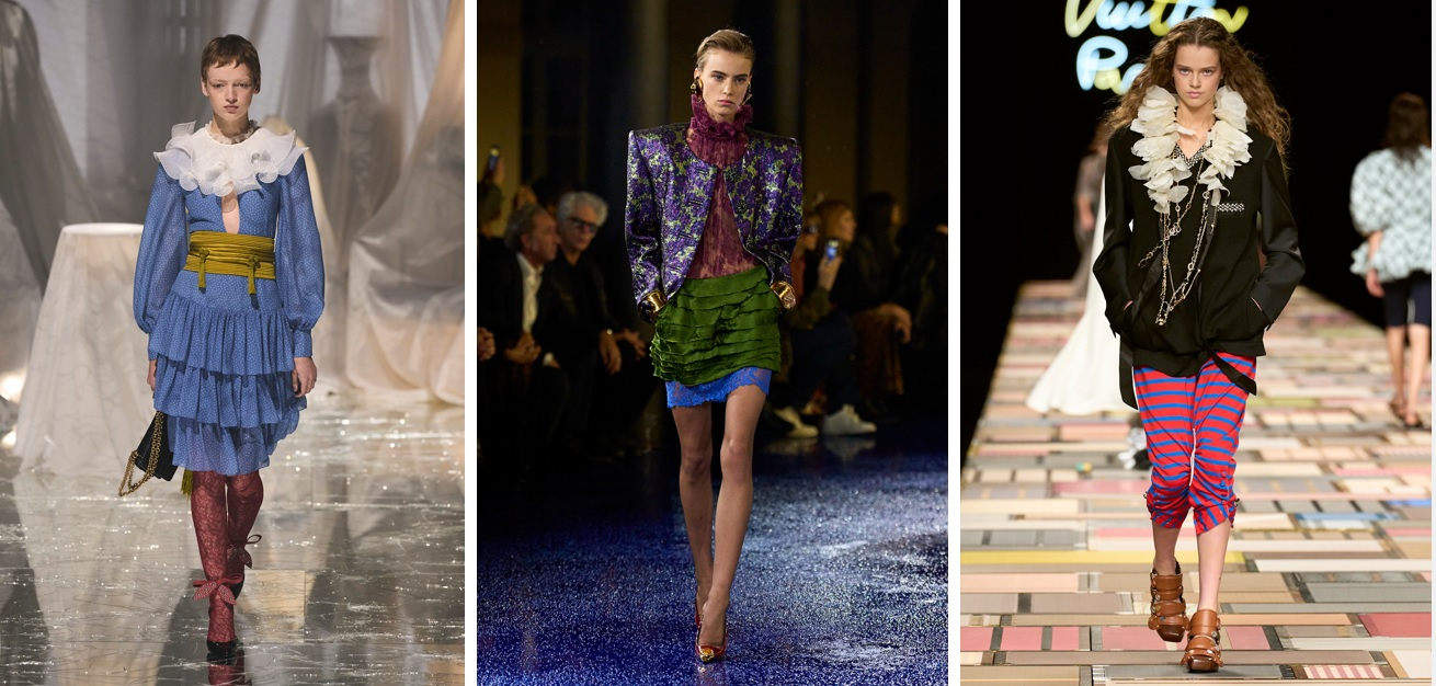 Valentino, Saint Laurent, Louis Vuitton / Fot. Spotlight. Launchmetrics