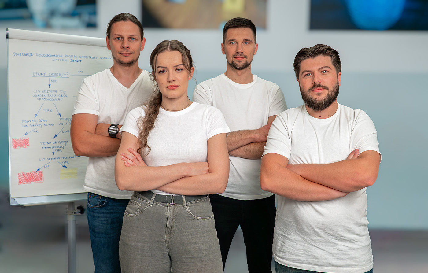 Jacek Bajer, Arkadiusz Kurasz, Klaudia Szwajkowska i Rafał Amrozik z Uniwersytetu WSB Merito w Poznaniu. (Fot. Materiały prasowe)